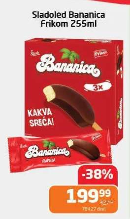 Sladoled Bananica Frikom 255ml