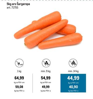 5kg aro šargarepa