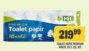 Toalet papir Premium White 10/1 3SL Hit