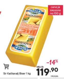 Sir kačkavalj Biser 1 kg