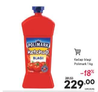 Kečap blagi Polimark 1 kg