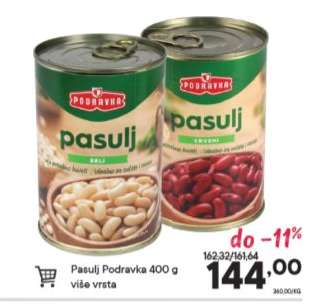 Pasulj Podravka 400 g više vrsta