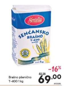 Brašno pšenično T-400 1 kg