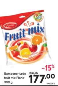 Bombone tvrde fruit mix Pionir