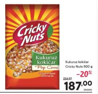 Kukuruz kokičar Cricky nuts 500 g