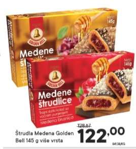 Štrudla Medena Golden Bell 145 g više vrsta