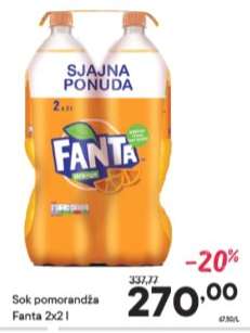 Sok pomorandža Fanta 2x2 l