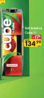Sok breskva Cube 1l
