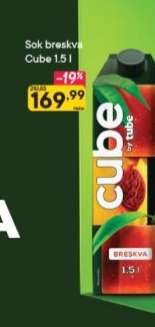 Sok breskva Cube 1.5 l