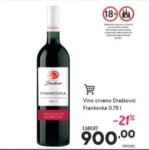 Vino crveno Drašković Frankovka 0.75 l