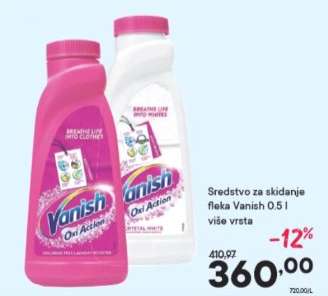 Sredstvo za skidanje fleka Vanish 0.5 l