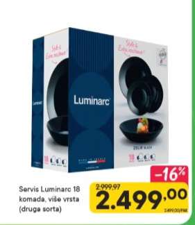 Servis Luminarc 18 komada