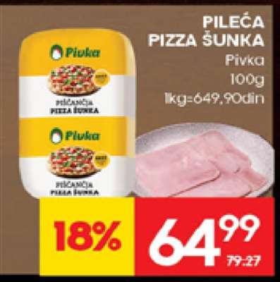 PILEĆA PIZZA ŠUNKA