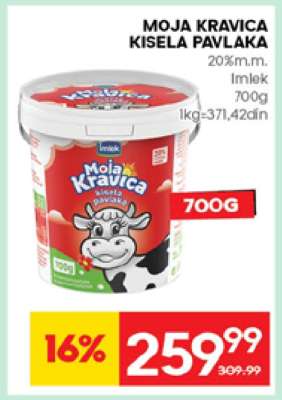 MOJA KRAVICA KISELA PAVLAKA