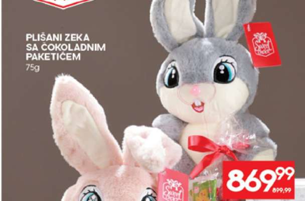 PLIŠANI ZEKA SA ČOKOLADNIM PAKETIĆEM