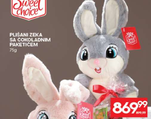 PLIŠANI ZEKA SA ČOKOLADNIM PAKETIĆEM