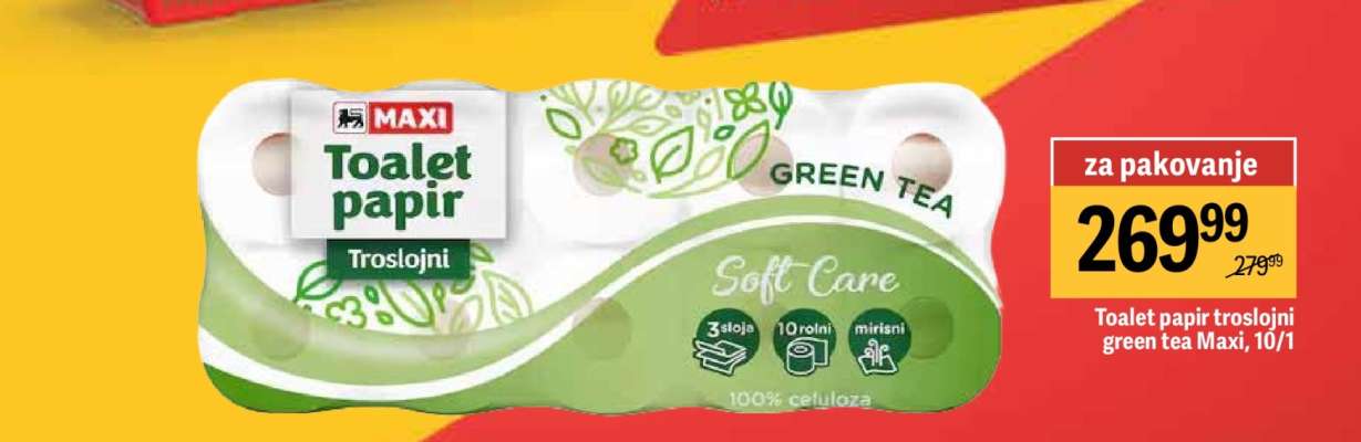 Toalet papir troslojni Green tea Maxi 10/1