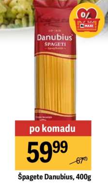 Špagete Danubius, 400g