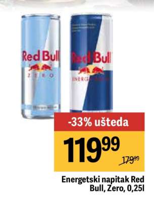 Energetski napitak Red Bull, Zero, 0.25l