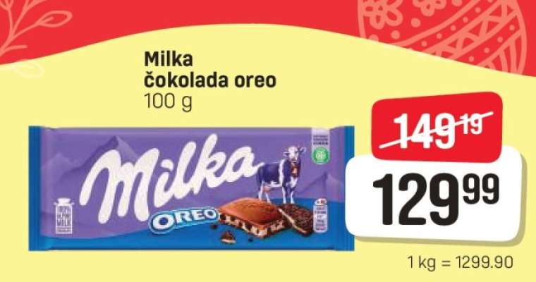 Milka čokolada oreo