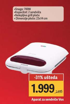 APARAT ZA SENDVIČE VOX