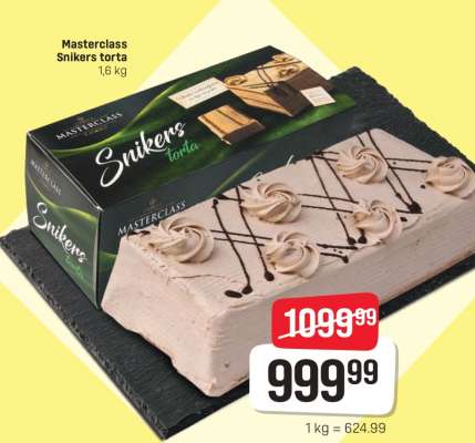 Masterclass snikers torta
