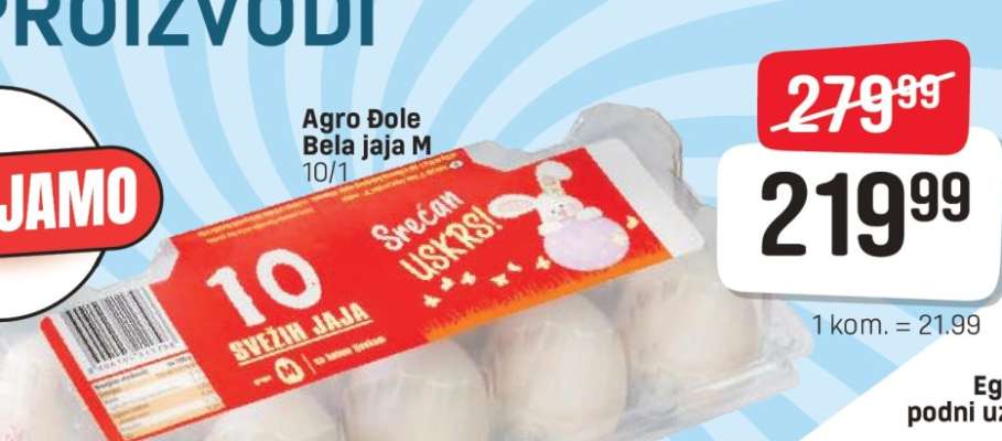 Agro Dole Bela jaja M