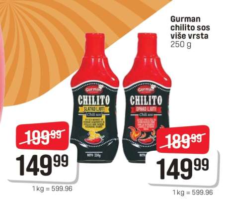 Gurman chilito sos više vrsta