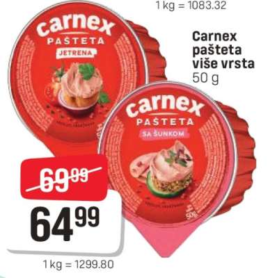 Carnex pašteta više vrsta