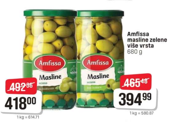 Amfissa masline zelene više vrsta 680 g