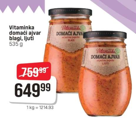 Vitaminka domaći ajvar blagi, ljuti