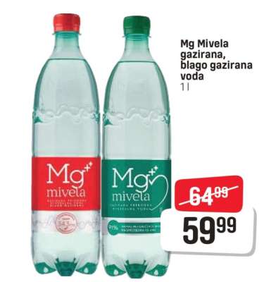 Mg Mivela gazirana, blago gazirana voda