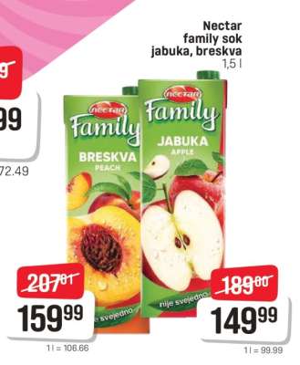 Nectar family sok Jabuka , breskva