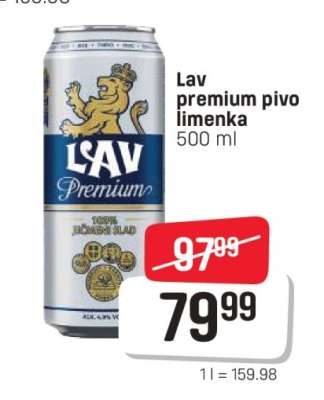 Lav premium pivo limenka