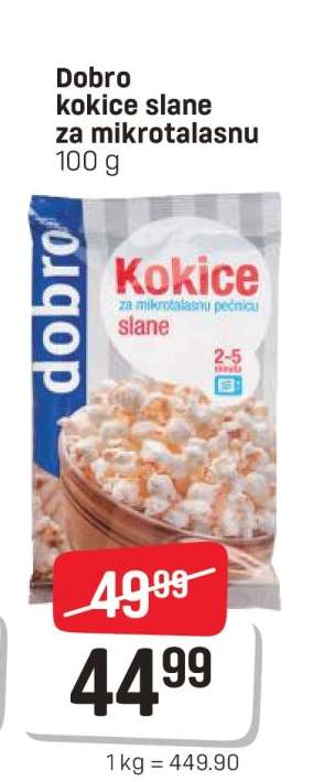 Dobro kokice slane za mikrotalasnu