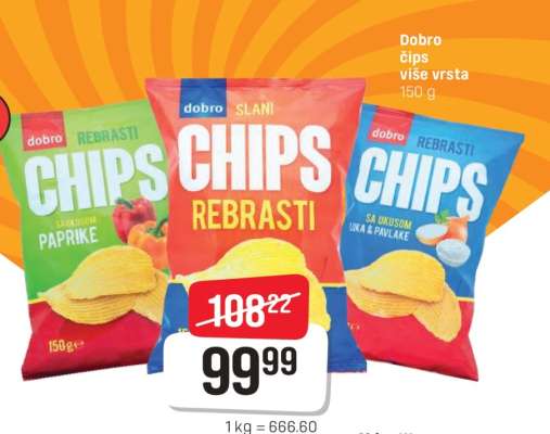 Dobro čips više vrsta 150 g