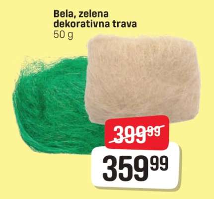 Bela, zelena dekorativna trava