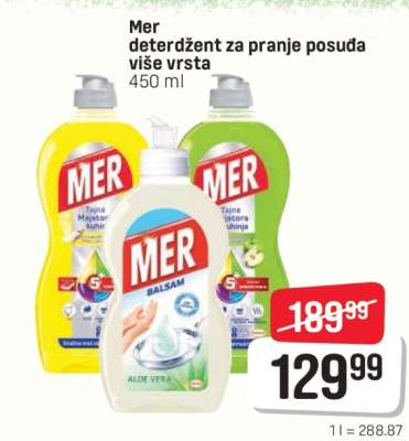 MER deterdžent za pranje posuđa