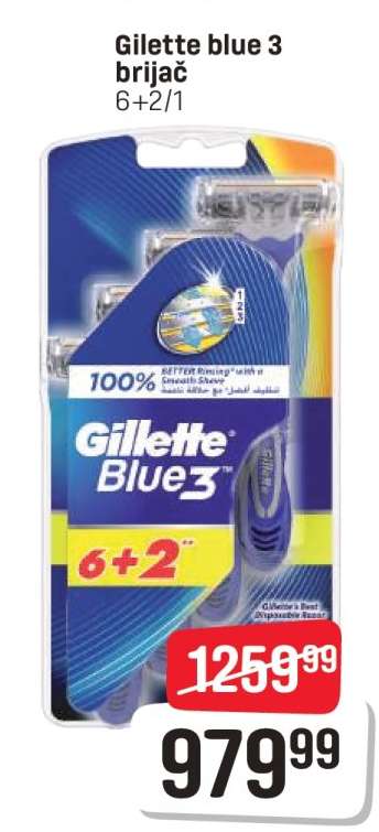Gillette blue 3 brijač 6+2/1