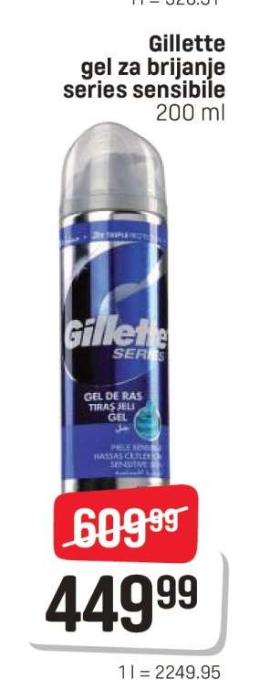 Gillette gel za brijanje series sensibile
