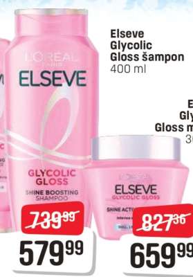 Elseve Glycolic Gloss Šampon 400 ml