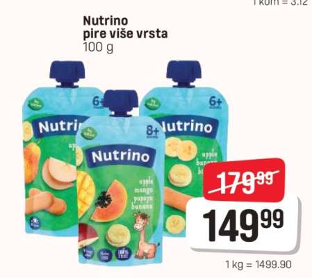 Nutrino pire, više vrsta
