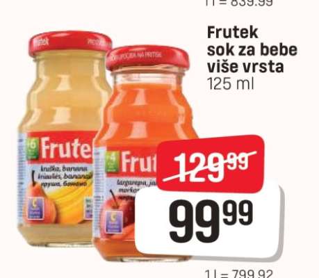 Frutek sok za bebe više vrsta
