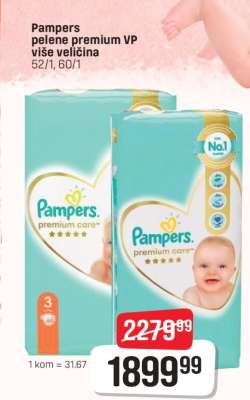 Pampers pelene premium VP