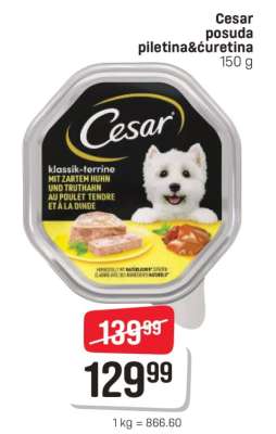 Cesar posuda piletina & ćuretina