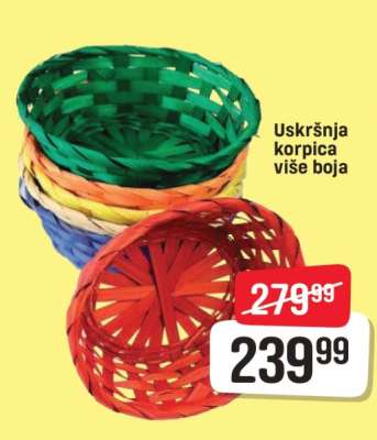 Uskršnja korpica više boja