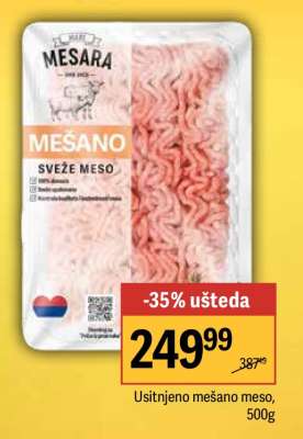 Usitnjeno mešano meso, 500g