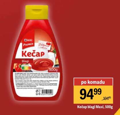 Kečap blagi Maxi, 500g