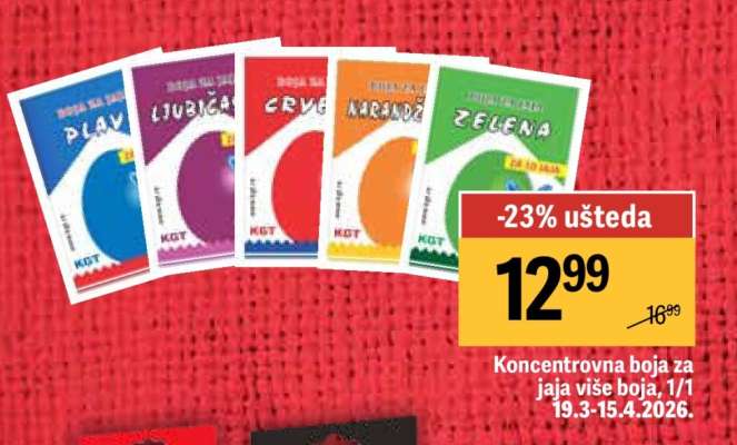 Koncentrovna boja za jaja više boja, 1/1