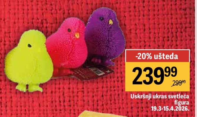 Uskršnji ukras svetleća figura